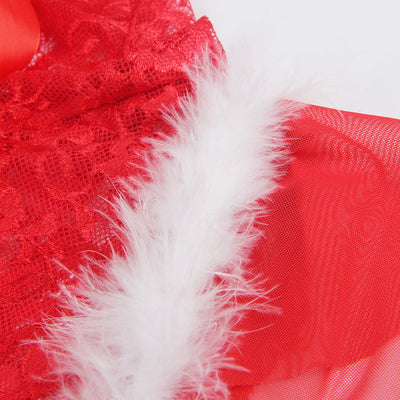 SCARLET LACE TEMPTATION | CHRISTMAS LINGERIE